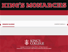 Tablet Screenshot of kingscollegeathletics.com